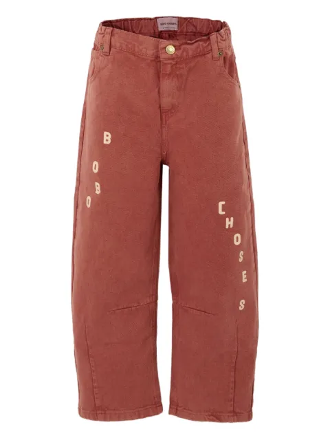 Bobo Choses logo-embroidered organic-cotton trousers
