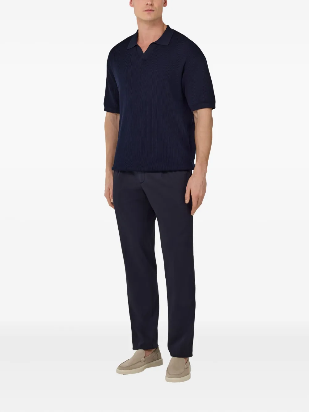 Boggi Milano Broek met plooien Blauw