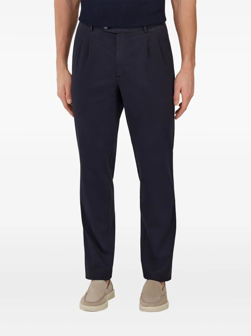 Boggi Milano Broek met plooien Blauw