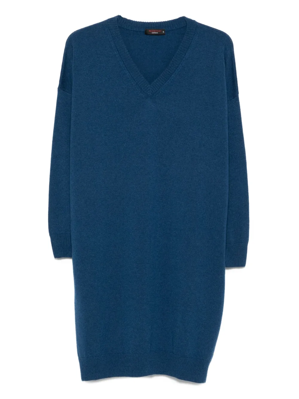 V-neck cashmere midi dress