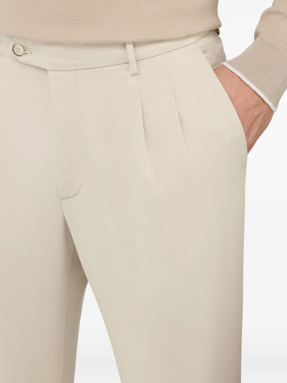 Boggi Milano Broek met plooien Beige