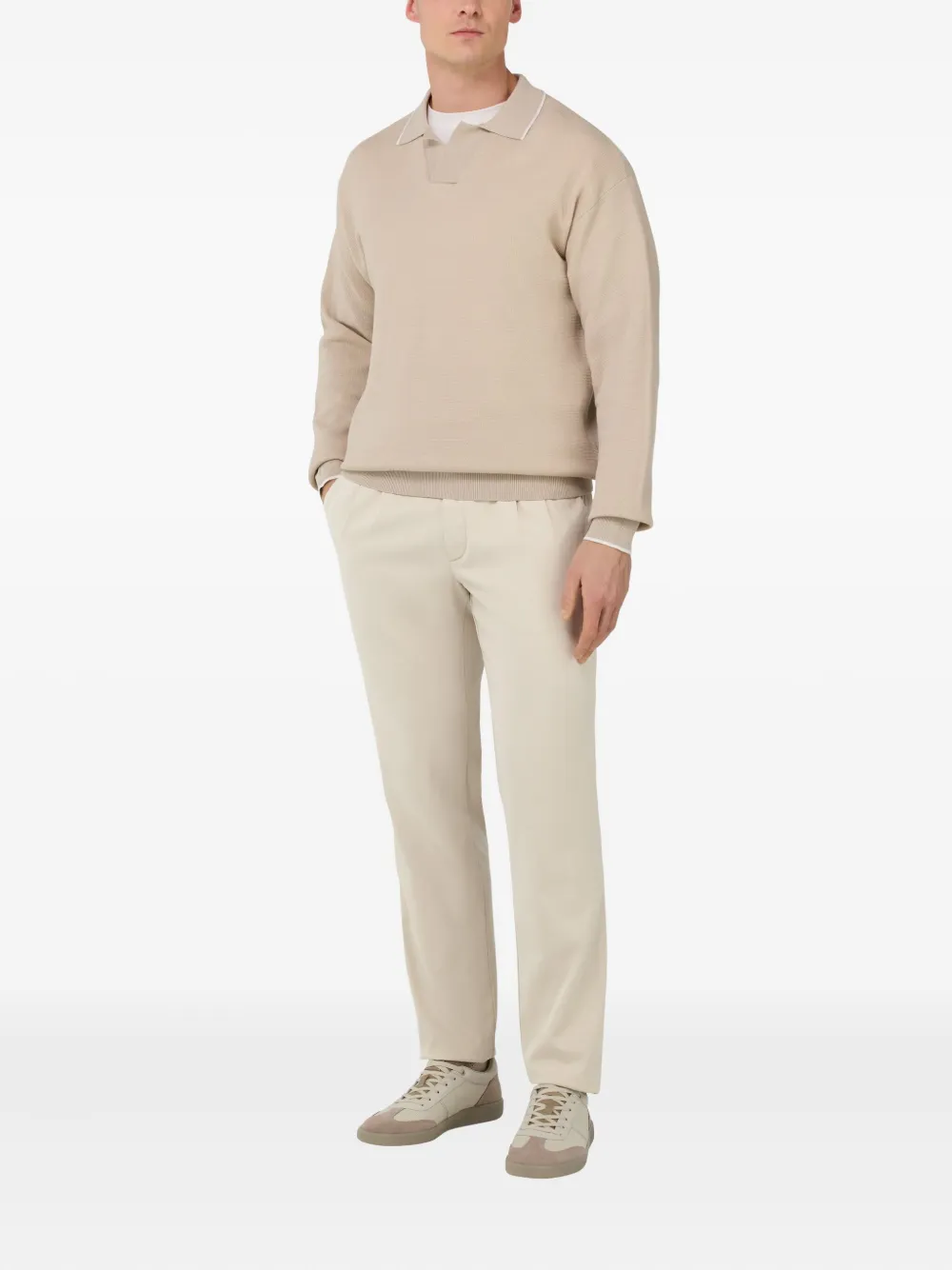 Boggi Milano Broek met plooien Beige