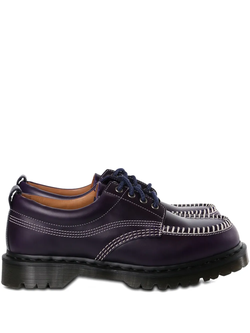 Dr. Martens' Lowell Contrast-stitch Leather Brogues In Purple