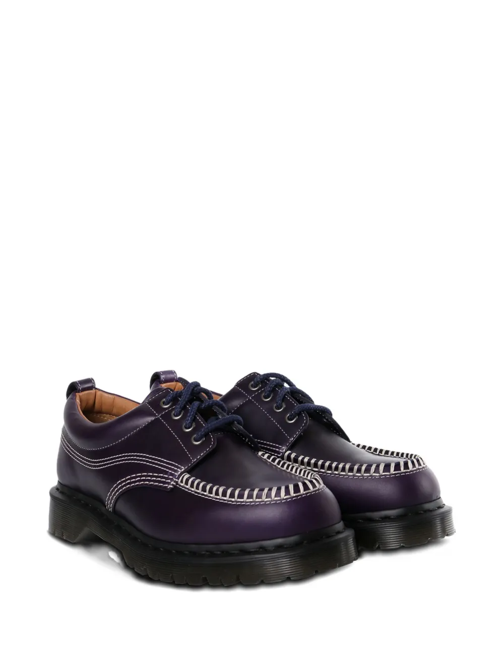 Dr. Martens Lowell contrast-stitch leather brogues Purple