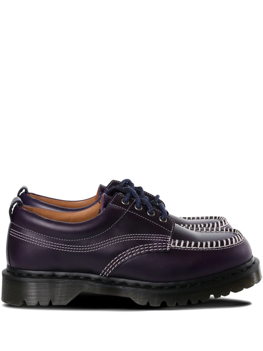 Dr. Martens Lowell contrast-stitch leather brogues Purple