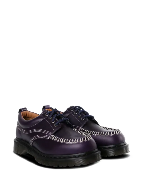 Dr. Martens Lowell contrast-stitch Leather Brogues | Purple