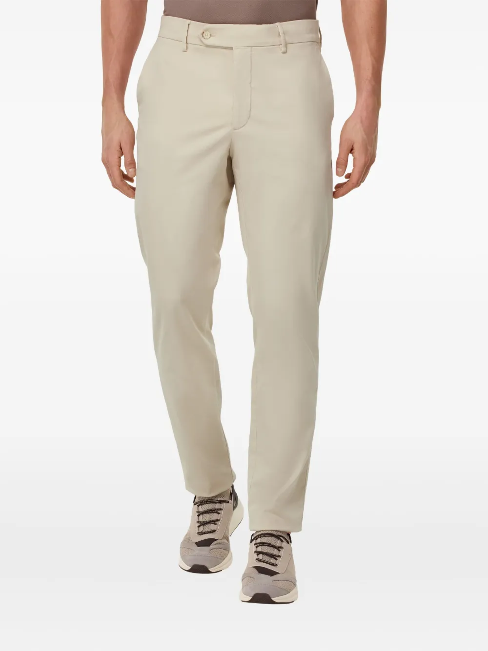 Boggi Milano Broek met knoopsluiting Beige