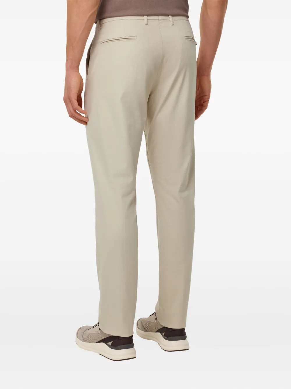Boggi Milano Broek met knoopsluiting Beige