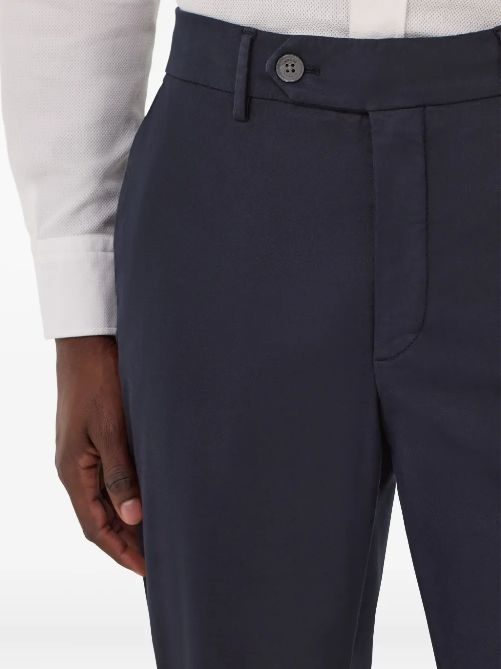Boggi Milano Broek met knoopsluiting Blauw