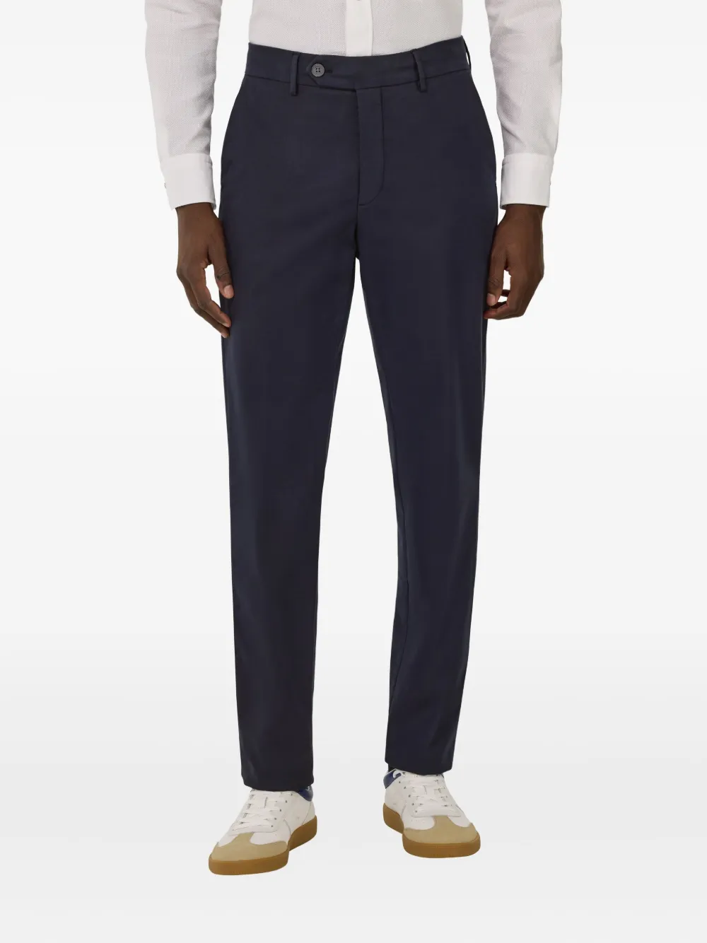 Boggi Milano Broek met knoopsluiting Blauw