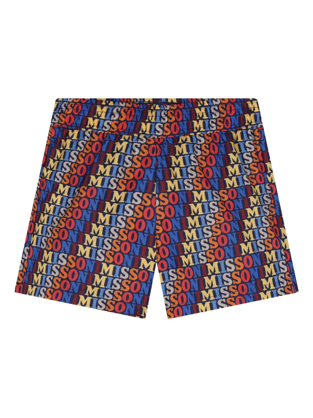 Missoni Kids logo-print swim shorts Rood