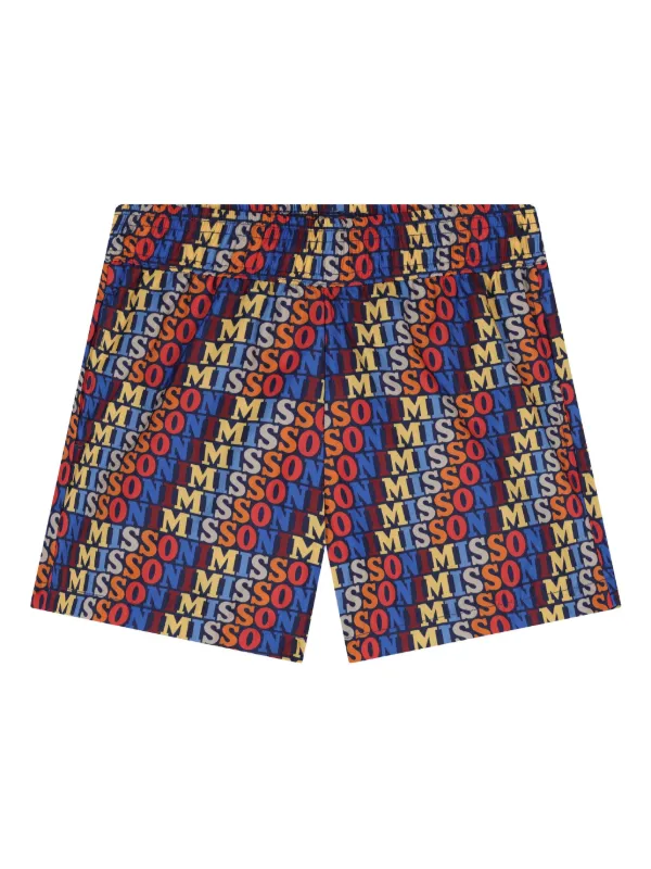 Missoni Kids logo-print Swim Shorts Red FARFETCH AZ