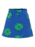 Bobo Choses clover-print elastic-waist skirt - Blue