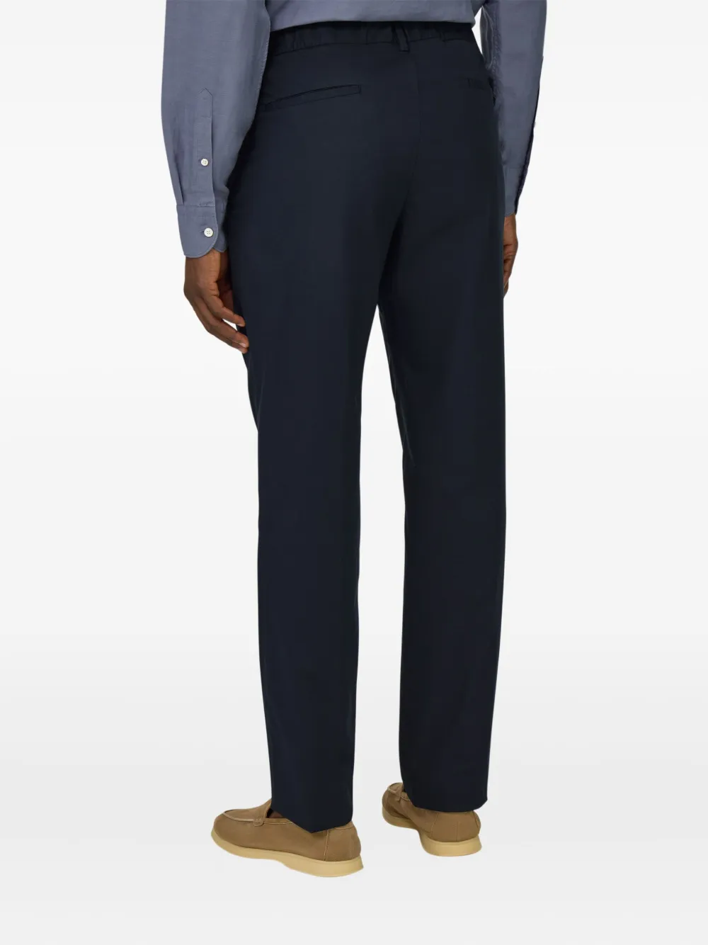 Boggi Milano drawstring side-dart trousers Blauw