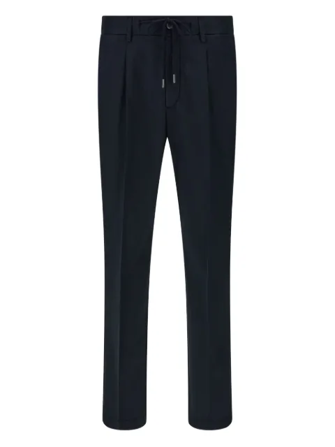 Boggi Milano drawstring side-dart trousers