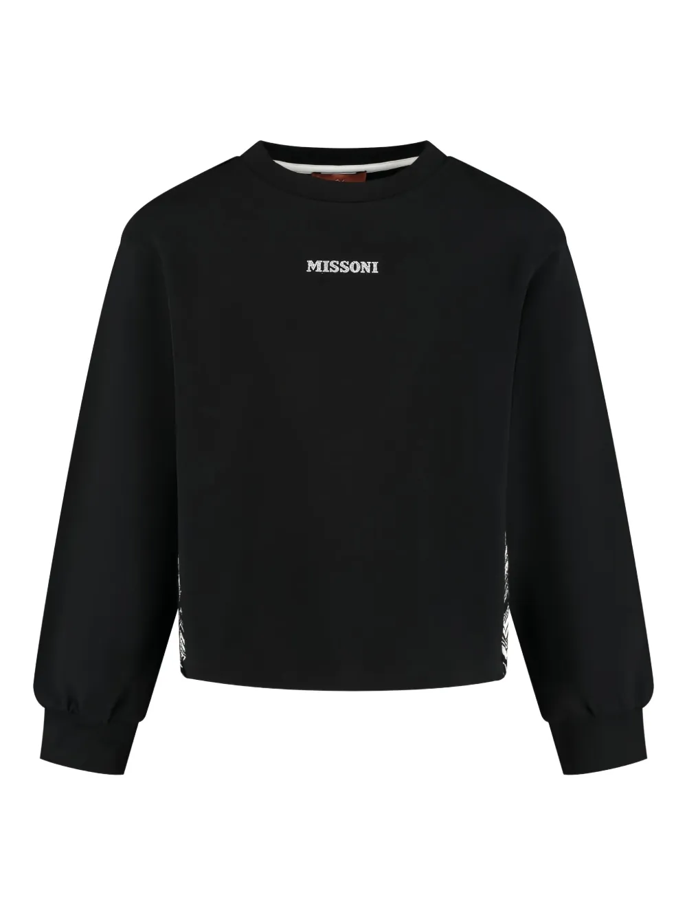 Missoni Kids embroidered-logo sweatshirt Zwart