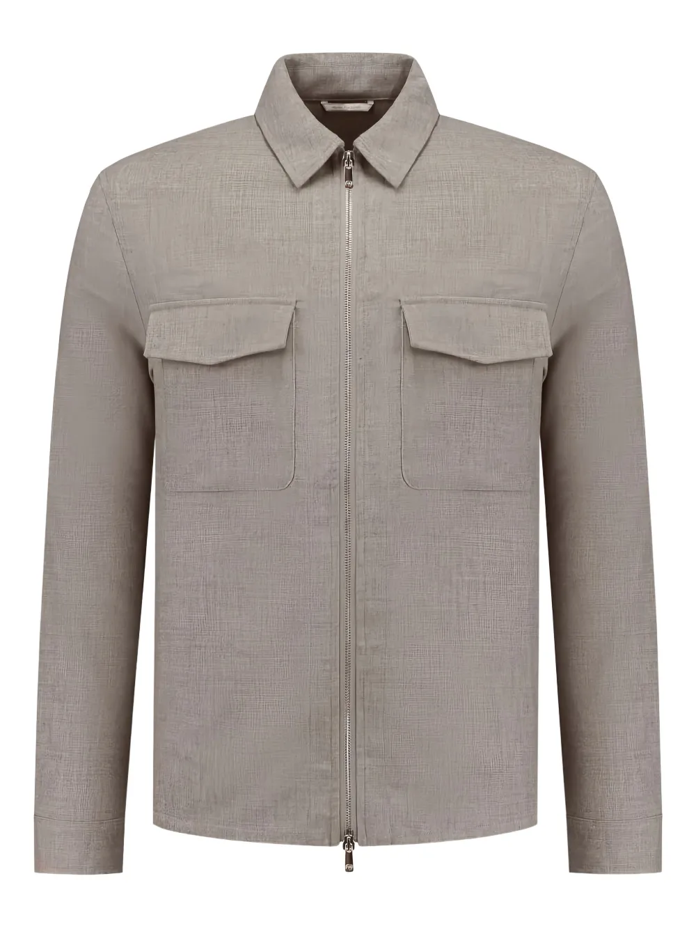 zip-front flap-pocket shirt jacket