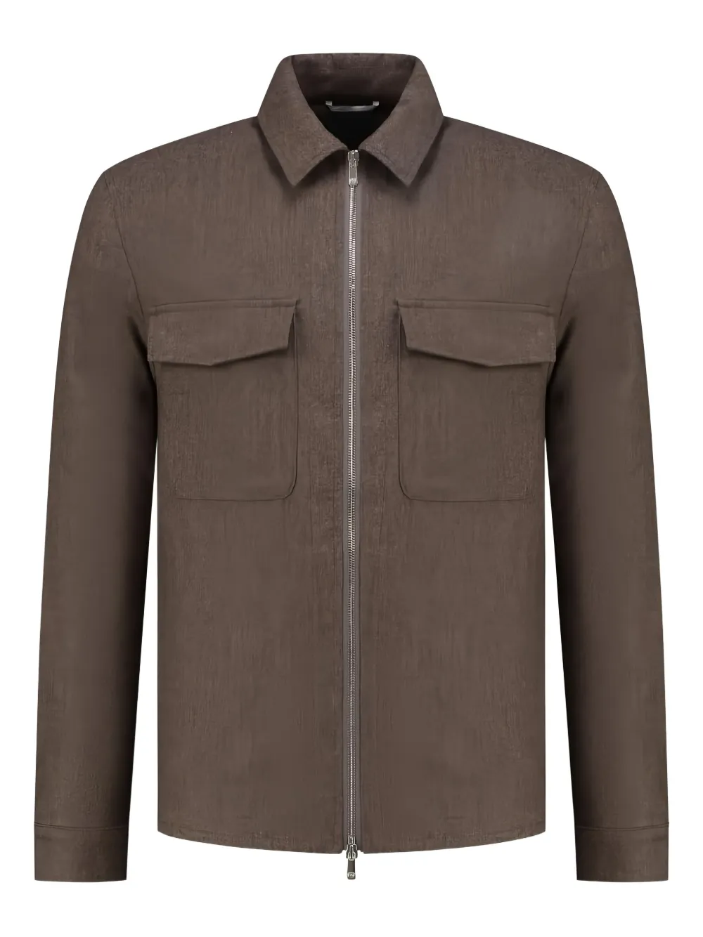 Marco Pescarolo zip-fastening shirt jacket Bruin