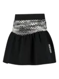 Missoni Kids zigzag-pattern ruffled skirt - Black