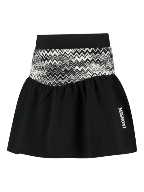 Missoni Kids zigzag-pattern ruffled skirt