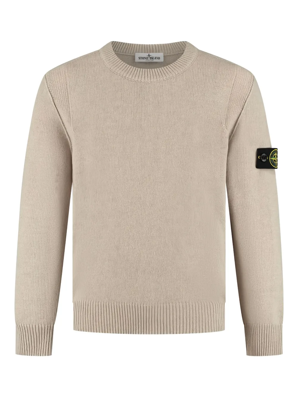 Stone Island Junior logo-patch crew-neck sweater - ニュートラル Stone Island Junior logo-patch crew-neck sweater - ニュートラル