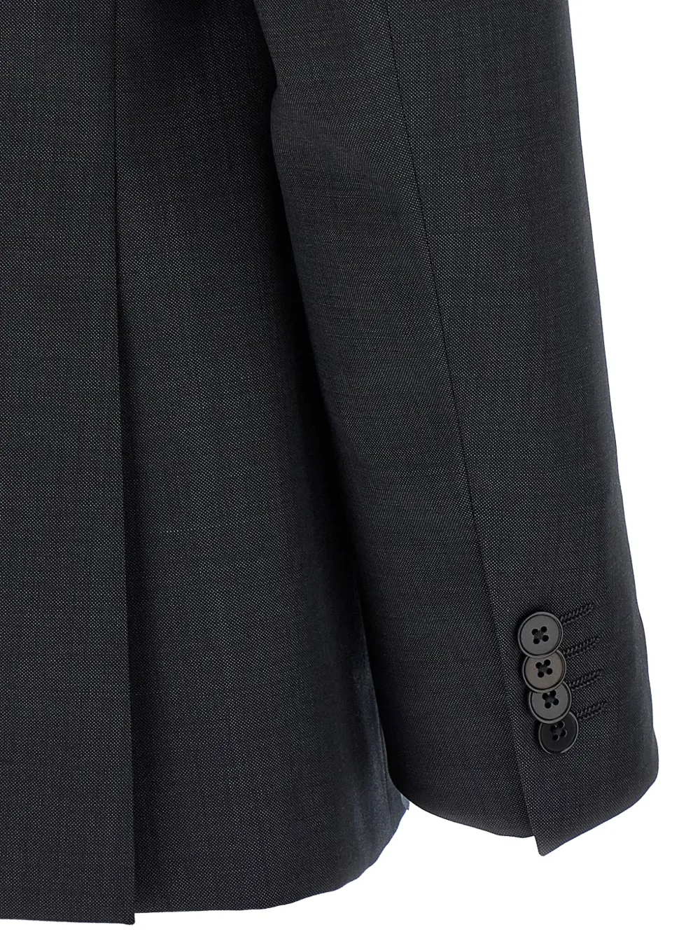 Zegna Wollen pak met enkele rij knopen Zwart