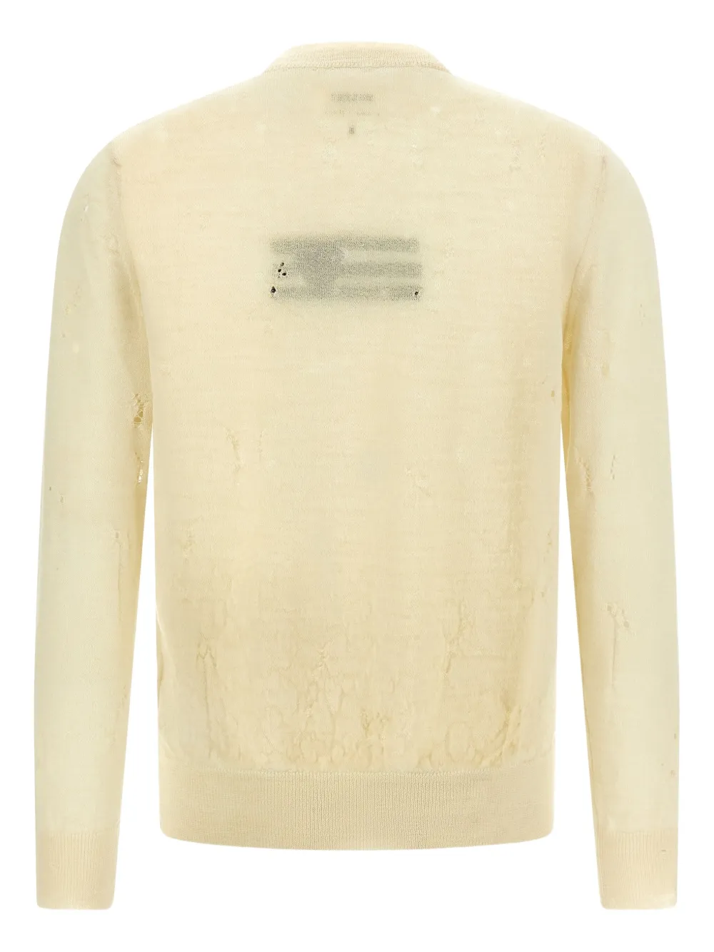 MM6 Maison Margiela Gerafelde wollen trui met jacquard Beige