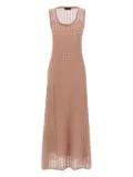 Fabiana Filippi open-knit maxi dress - Pink