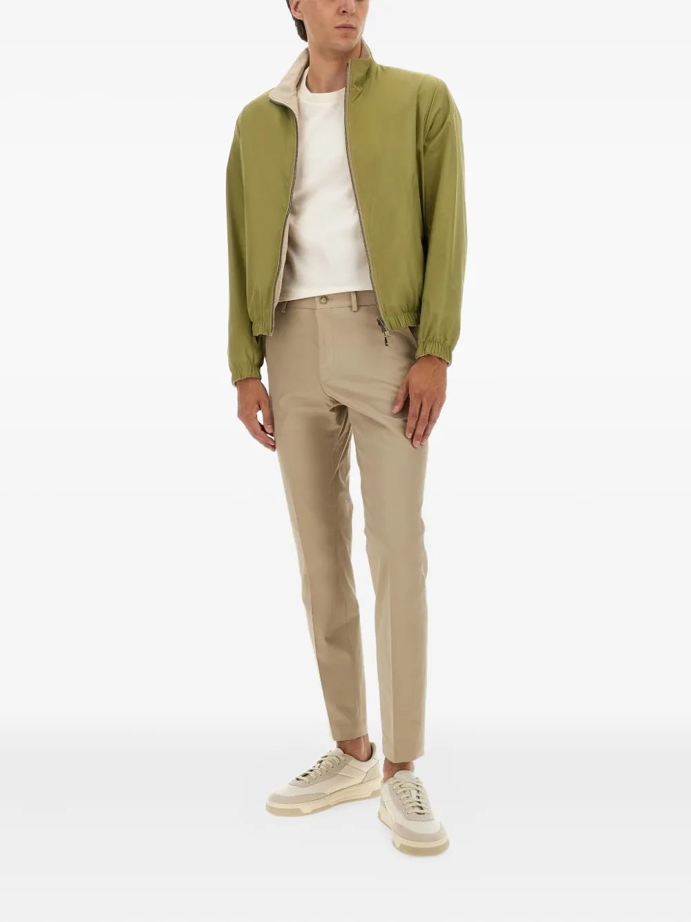 BOSS Omkeerbaar jack met rits Groen