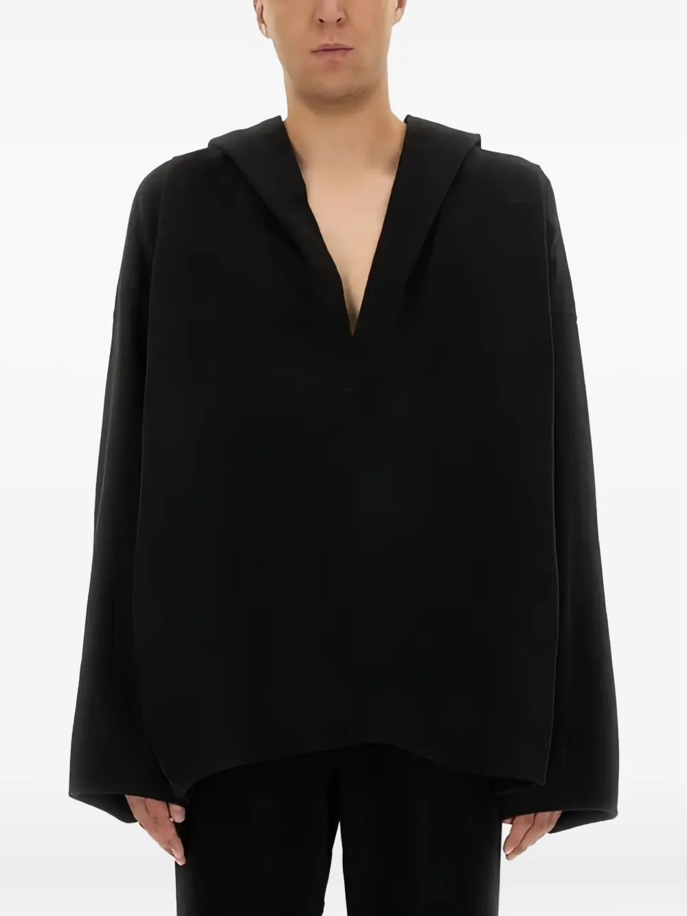 Rick Owens hoodie con cuello en V | negro | Image 1