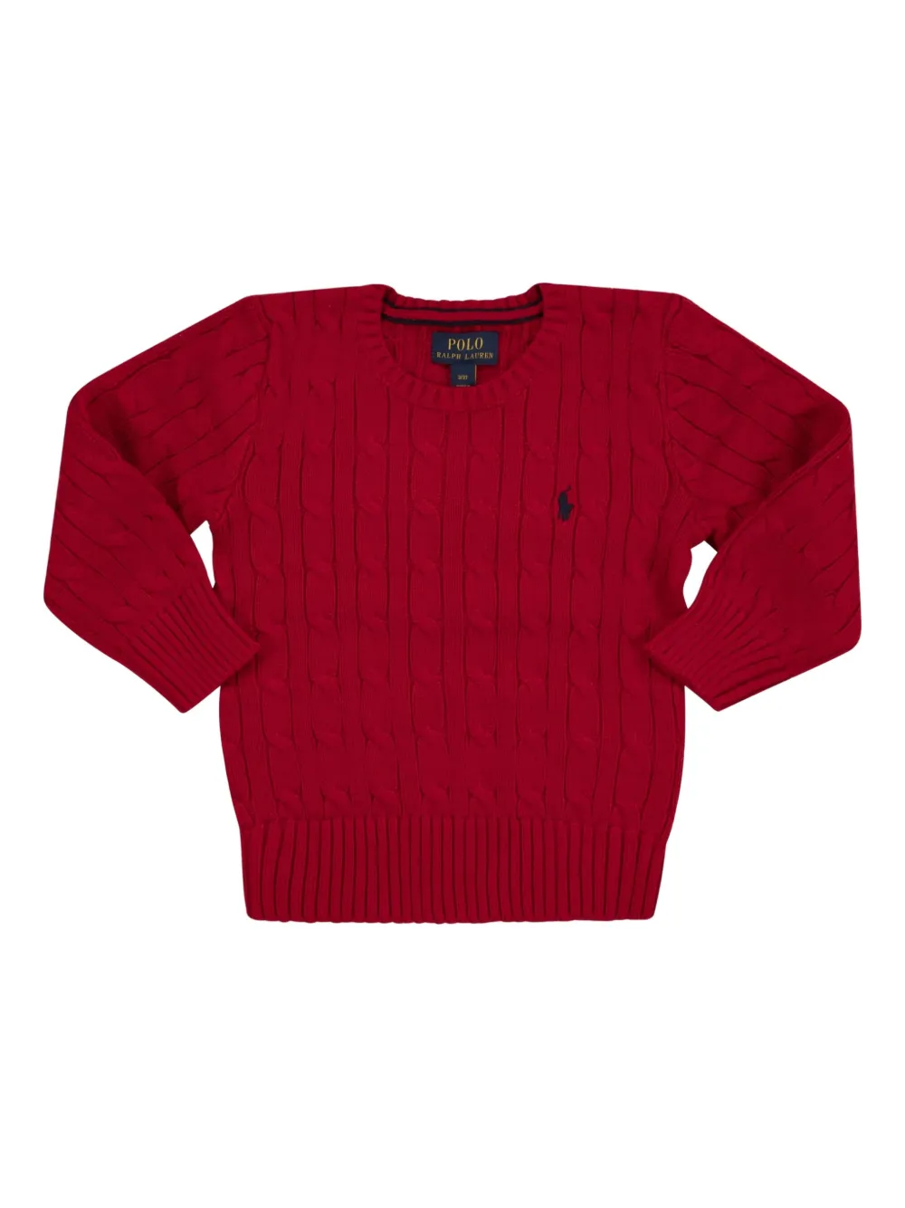 POLO RALPH LAUREN KIDS ケーブルニット セーター - レッド POLO RALPH LAUREN KIDS ケーブルニット セーター - レッド