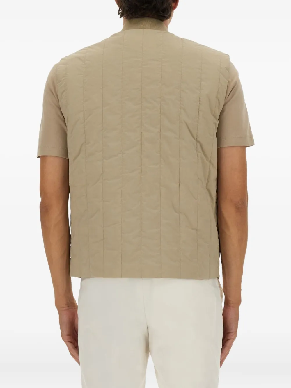 BOSS Bodywarmer met rits Beige