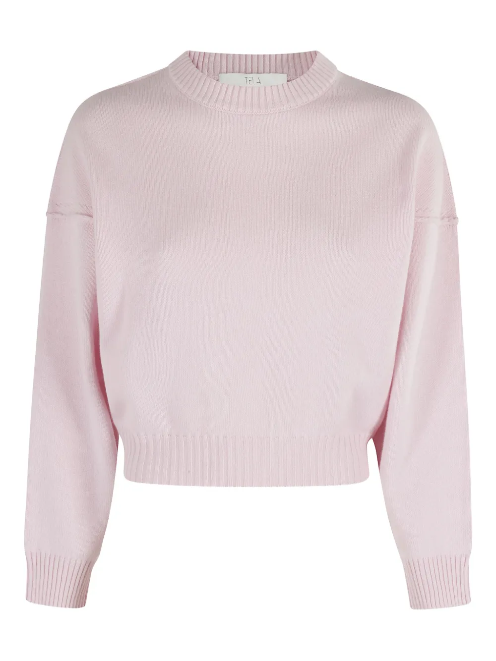 cropped round-neck sweater
