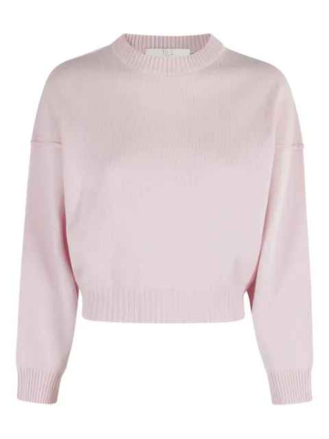 Tela cropped round-neck sweater