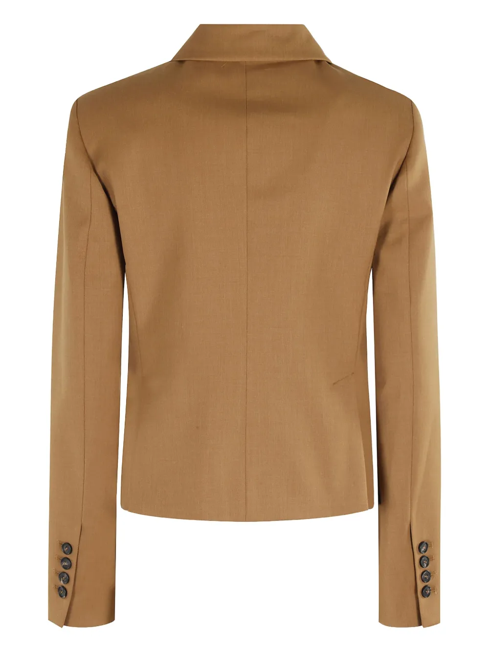 Tela Notched-lapel Three-button Jacket In Brown