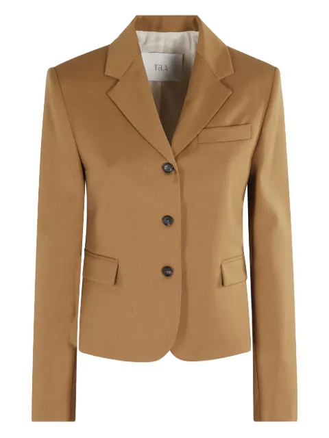 Tela chaqueta con solapas de muesca y tres botones