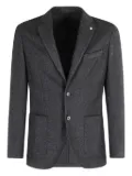 l.b.m. herringbone two-button blazer - Grey