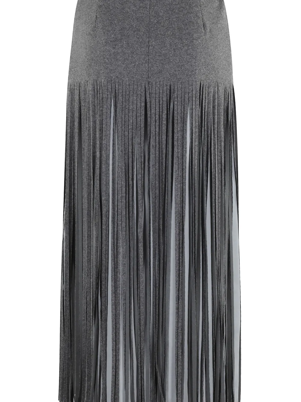 Tela fringe-detail midi skirt Grijs