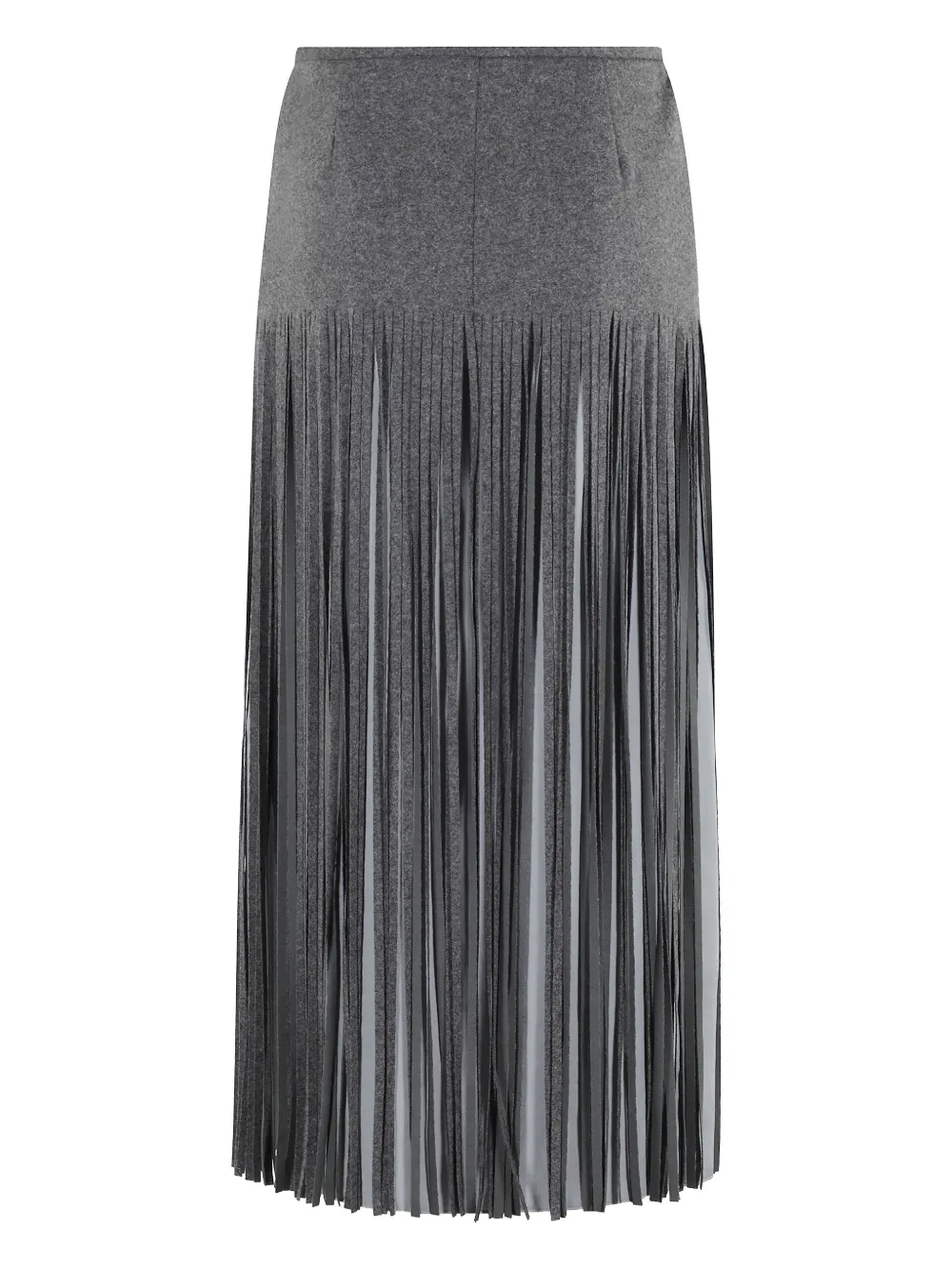 fringe-detail midi skirt