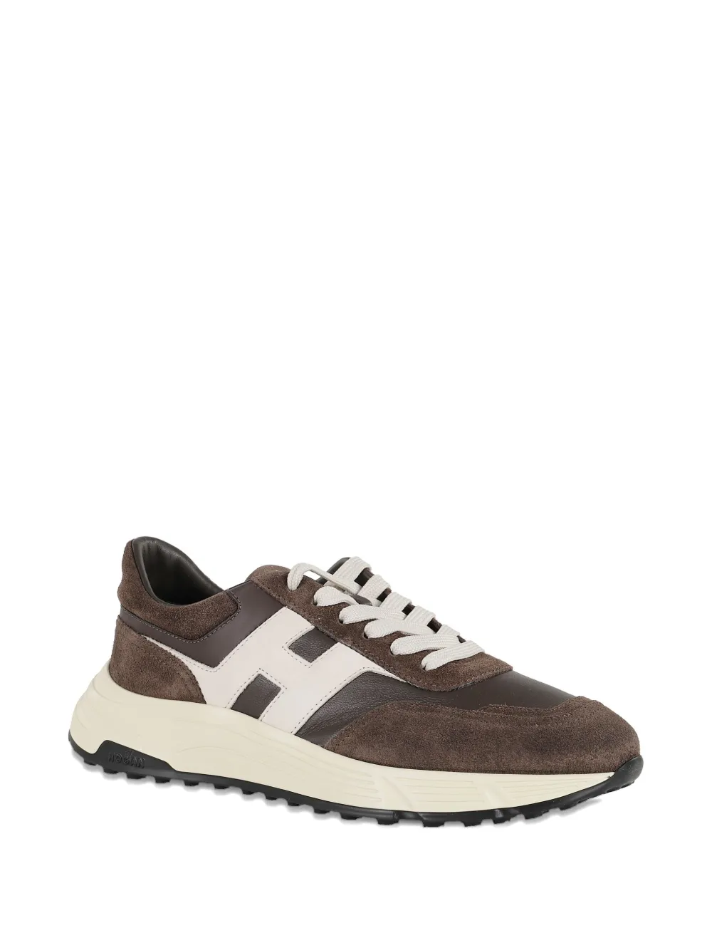 Hogan suede lace-up sneakers Brown