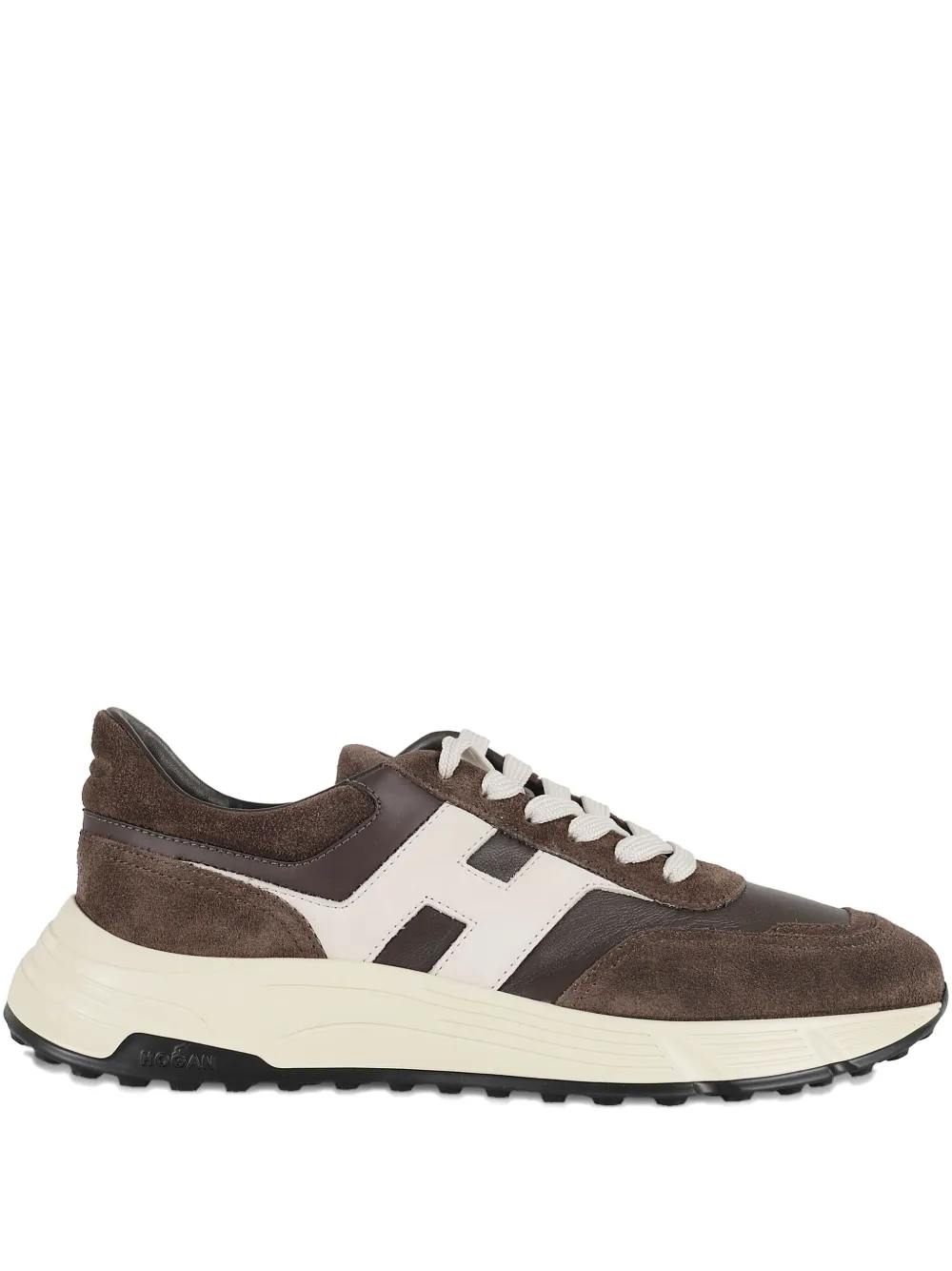 Hogan suede lace-up sneakers Brown