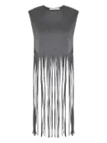 Tela fringed-hem tank top - Grey