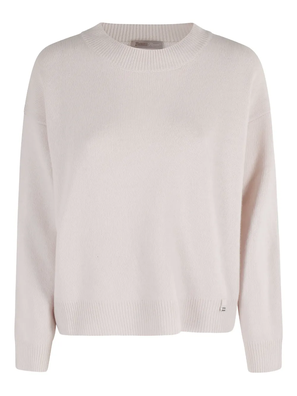 Herno Wollen trui met ronde hals Beige