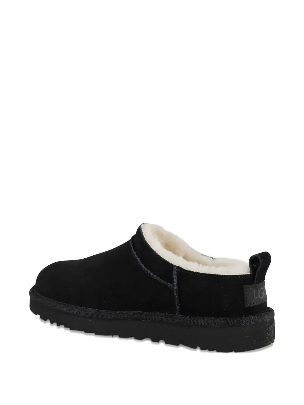 UGG sheepskin-lining suede slippers Black