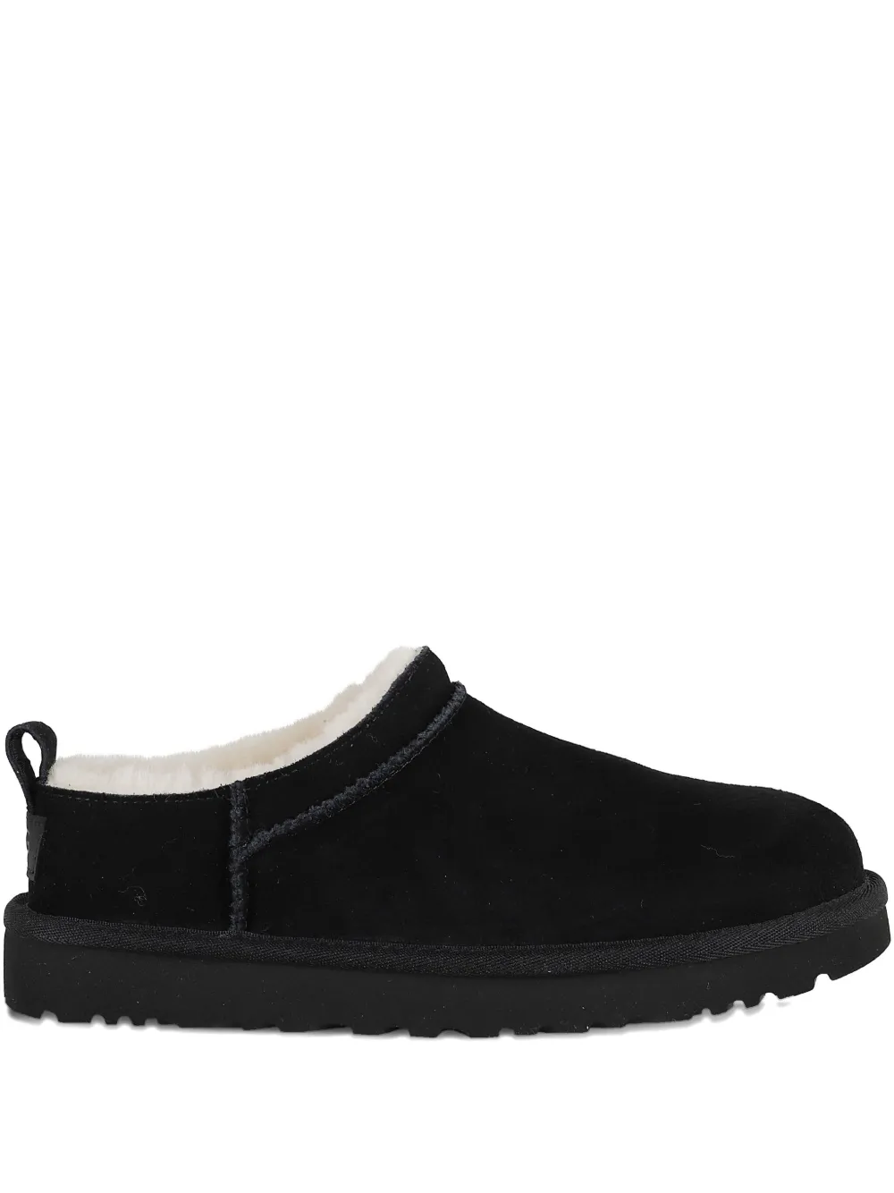 UGG sheepskin-lining suede slippers Black