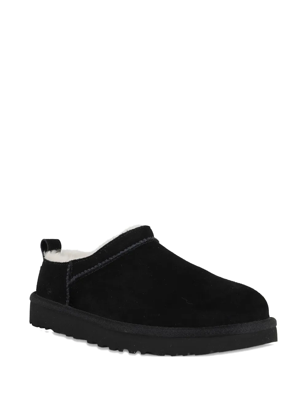 UGG sheepskin-lining suede slippers Black