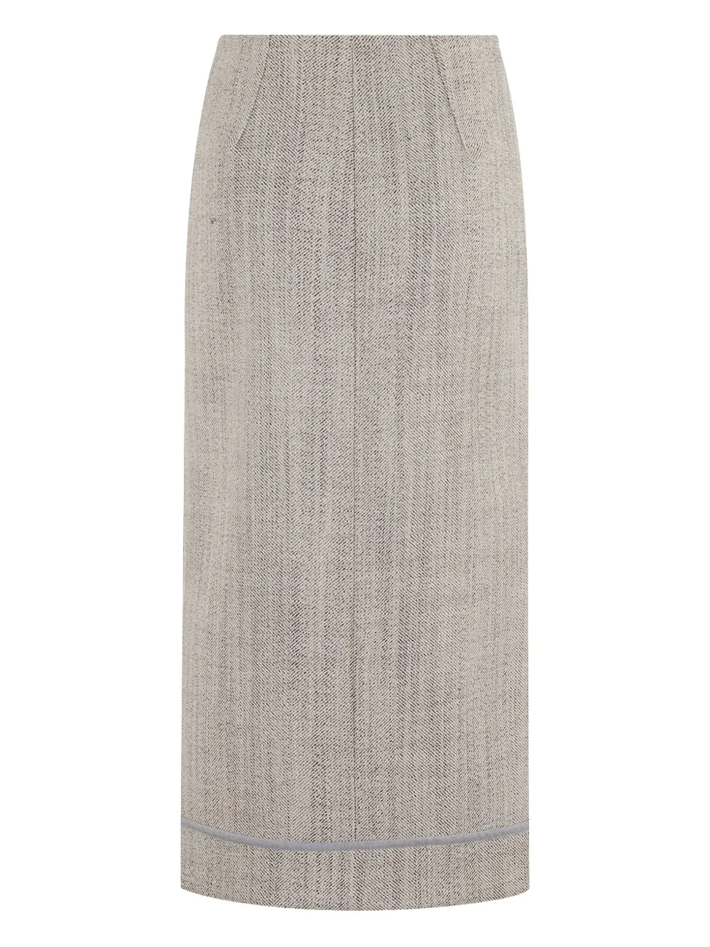 Tela tweed-hemline skirt - Grijs