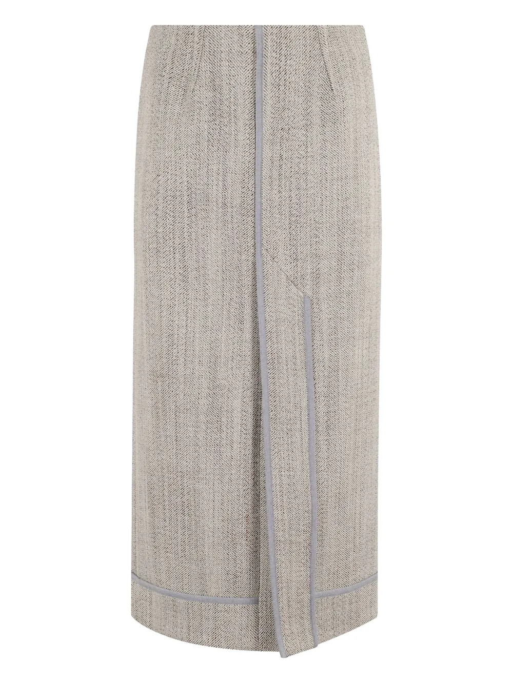 tweed-hemline skirt
