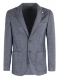 l.b.m. checked single-breasted blazer - Blue
