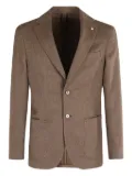 l.b.m. herringbone single-breasted blazer - Brown